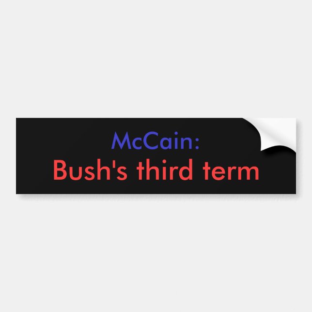 Bush third benämner bildekalet bildekal (Framsidan)
