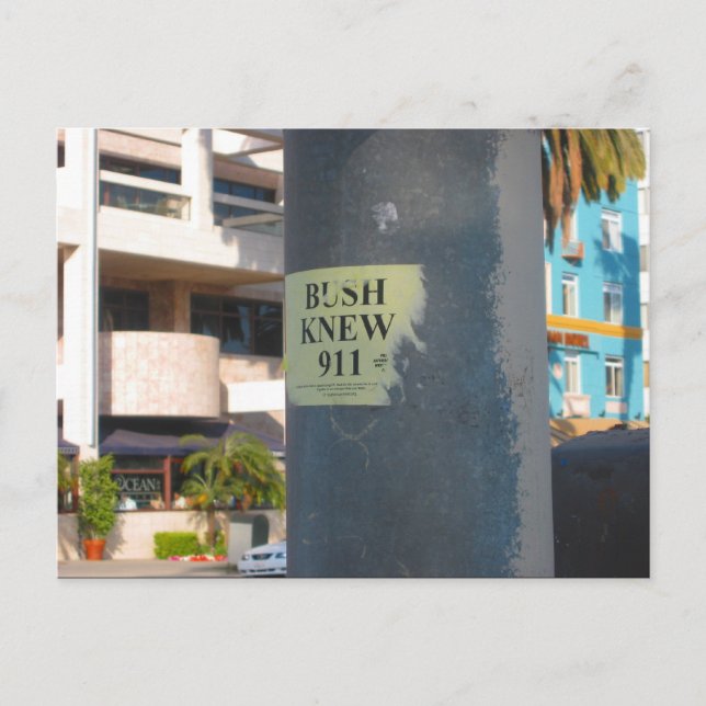 "bush visste.." ..." vykort (Framsida)