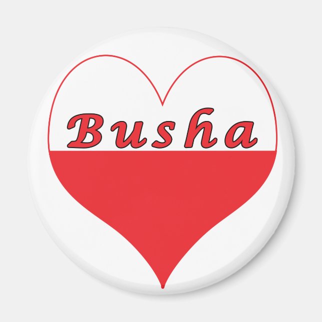 Busha polska Heart Magnet (Framsidan)