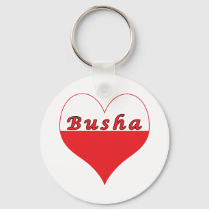 Busha polska Heart Nyckelring