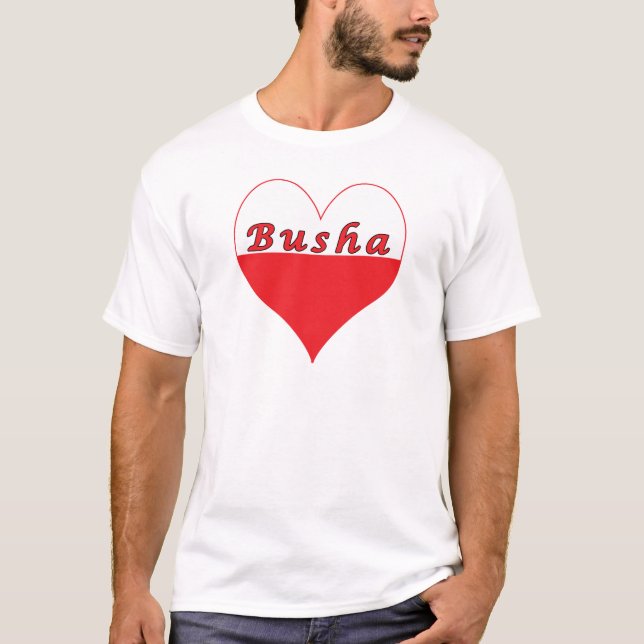 Busha polska Heart T Shirt (Framsida)