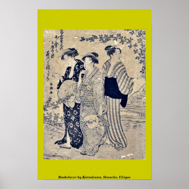 Bushclover av Katsukawa, Shuncho, Ukiyoe Poster (Framsidan)