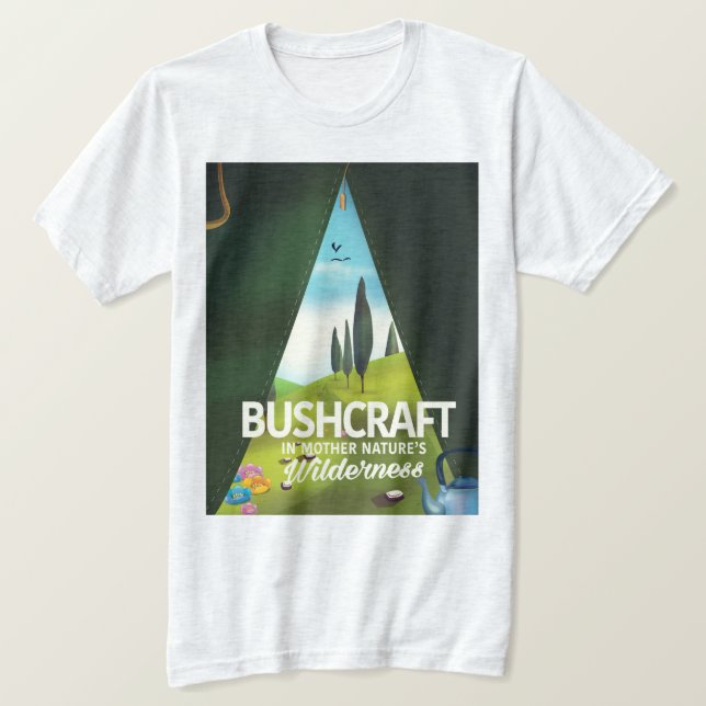 Bushcraft 'Besök Moder naturs' vildmark T Shirt (Design framsida)