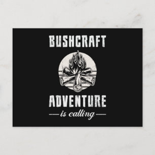 Bushcraft Bushcrafter Survival Utomhus Funny Gift Vykort