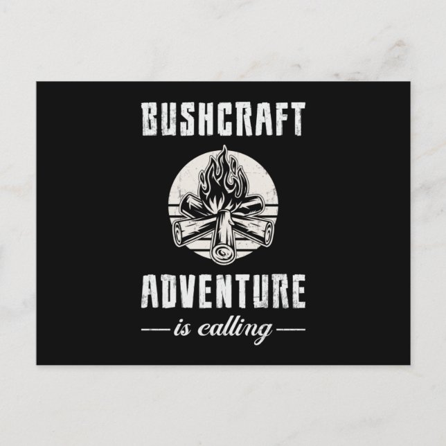 Bushcraft Bushcrafter Survival Utomhus Funny Gift Vykort (Framsida)