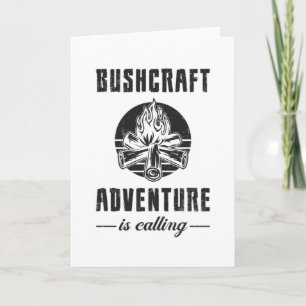 Bushcraft Bushcrafter Survival utomhus Gift Idea Kort