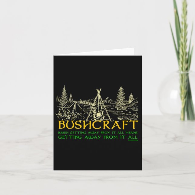 Bushcraft Hiking Camping Kort (Framsida)