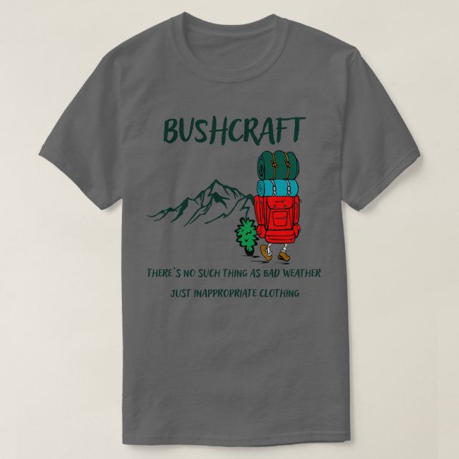 Bushcraft Minimalist Classic TShirt T Shirt (Design framsida)