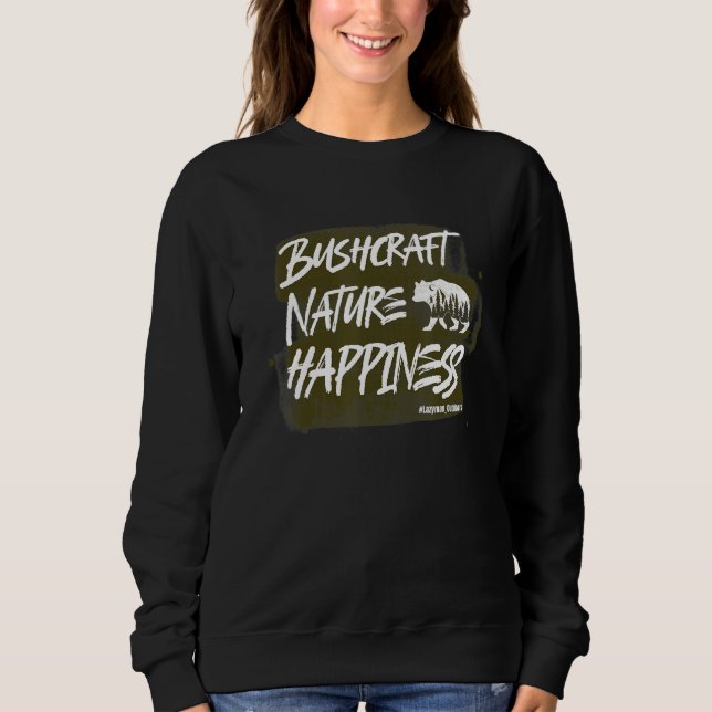 Bushcraft Nature Happart Bushcrafter utomhus F T Shirt (Framsida)