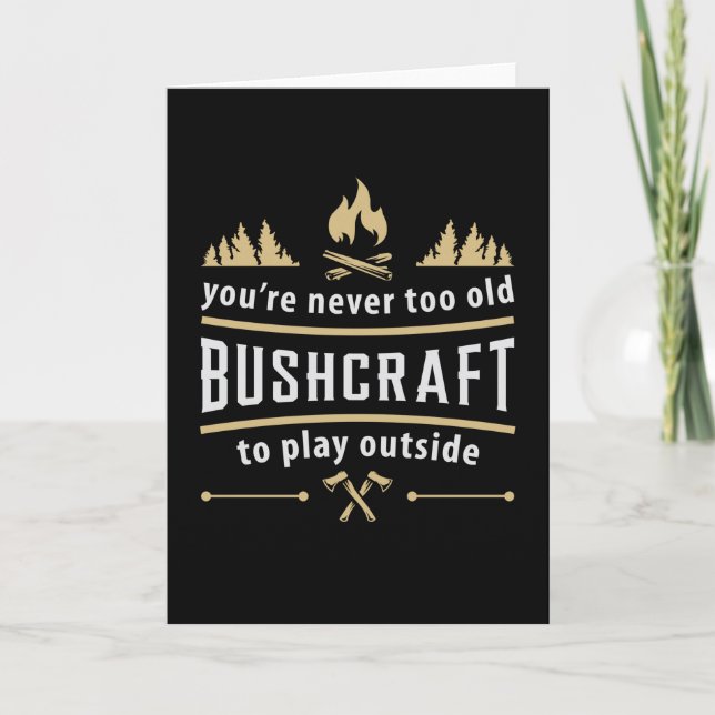Bushcraft Outdoor Apocalypse Survival Funny Gift Kort (Framsida)