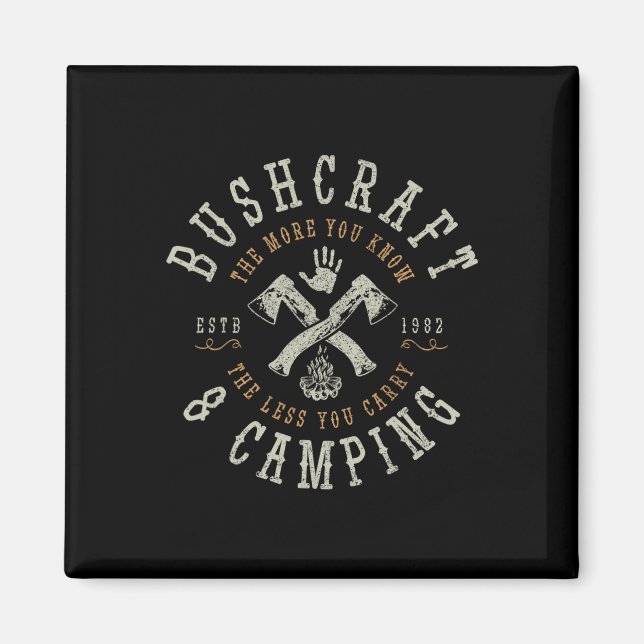 Bushcraft Outdoor Survival Camper Bushcrafter Camp Magnet (Framsidan)