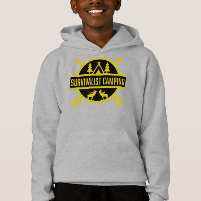 Bushcraft Outdoor Survivalist T Shirt (Framsida)