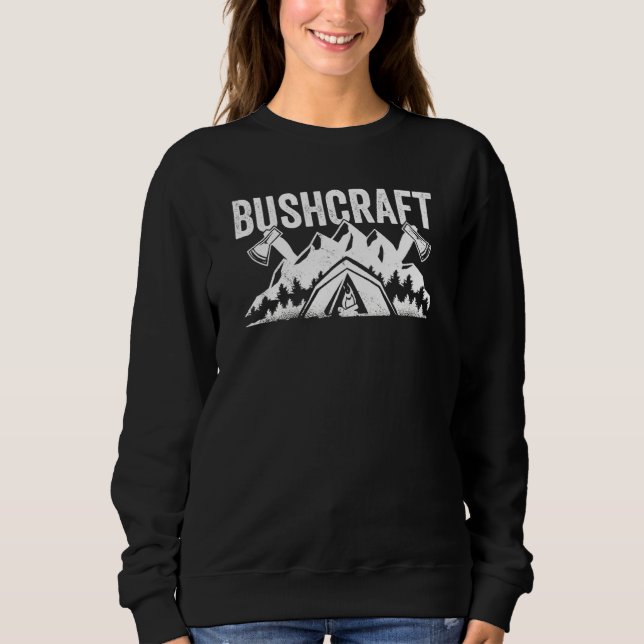 Bushcraft Survival Bushcrawing 3 T Shirt (Framsida)