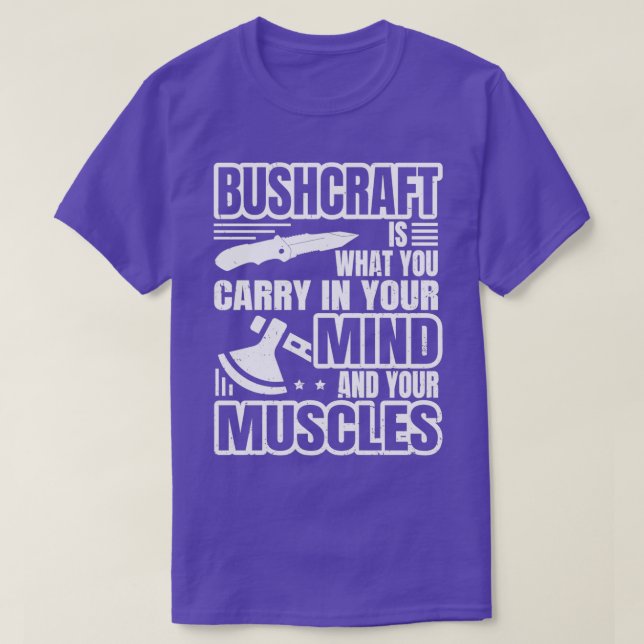 Bushcrafter Social Avstånd expert Bushcraiting T Shirt (Design framsida)