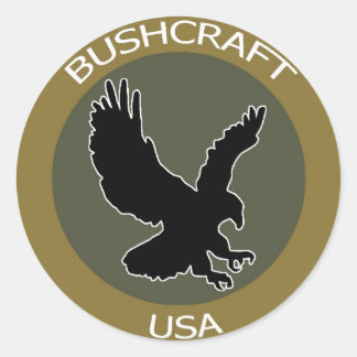 BushcraftUSA Brown Patch Runt Klistermärke
