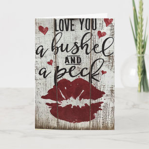 BUSHEL & A PECK HUG OM NACKEN VALENTINE KORT