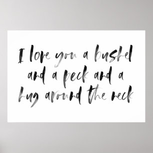 Bushel och Peck Watercolor Nursery Sign Poster