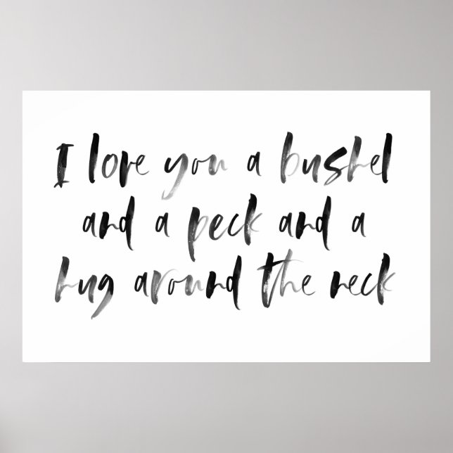 Bushel och Peck Watercolor Nursery Sign Poster (Framsidan)