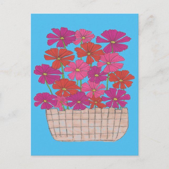 Bushel of Bright Cosmos Vykort (Framsida)