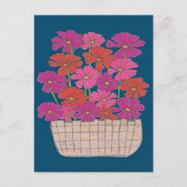 Bushel of Bright Cosmos Vykort