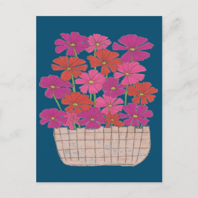 Bushel of Bright Cosmos Vykort (Framsida)