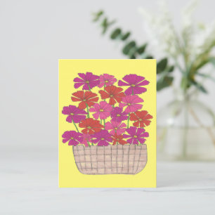 Bushel of Bright Cosmos Vykort