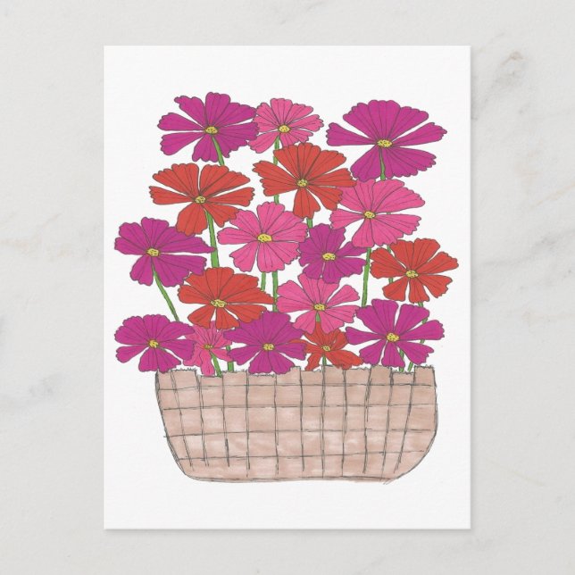 Bushel of Bright Cosmos Vykort (Framsida)