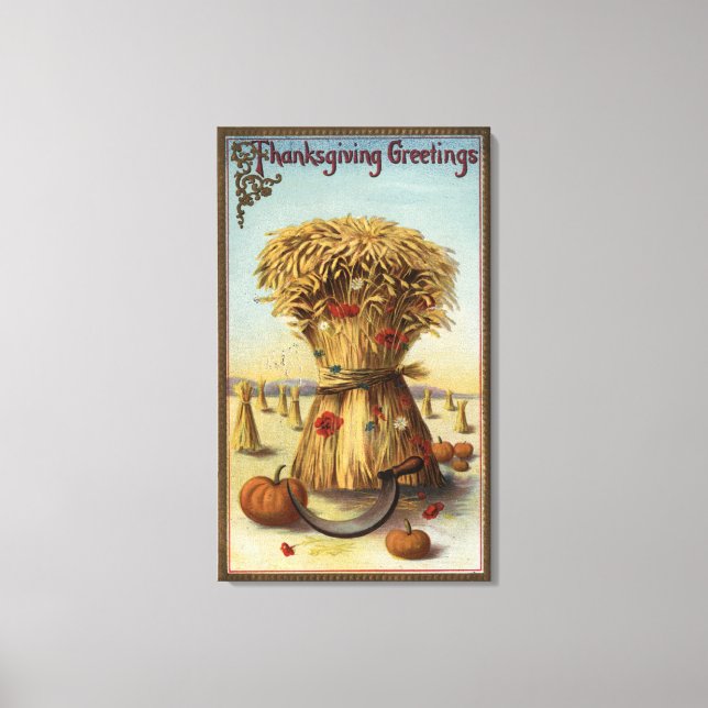 Bushel of Hay and Scythe Canvastryck (Framsida)