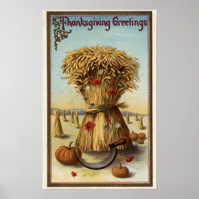 Bushel of Hay and Scythe Poster (Framsidan)