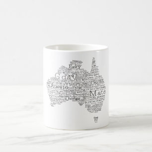 Bushfire Speciell Edition Aussie Slang Karta Kaffemugg