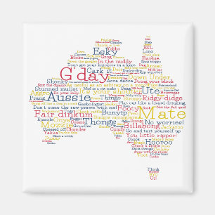 Bushfire Speciell Edition Aussie Slang Karta Magnet