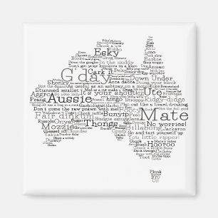 Bushfire Speciell Edition Aussie Slang Karta Magnet