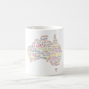 Bushfire Speciellare Edition Aussie Slang Karta Kaffemugg
