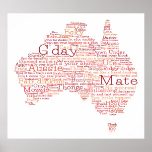 Bushfire Speciellare Edition Aussie Slang Karta Poster