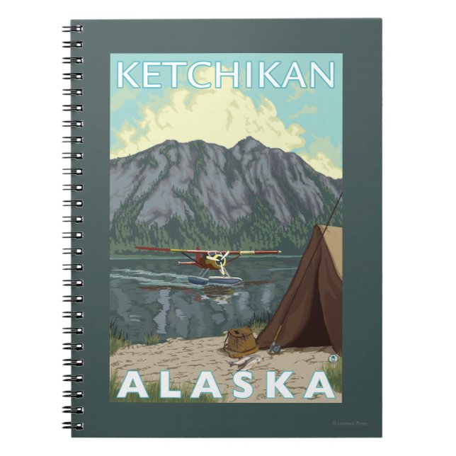 Bushflygplan & Fiske - Ketchikan, Alaska Anteckningsbok (Framsidan)