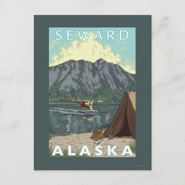 Bushflygplan & Fiske - Seward, Alaska Vykort (Framsida)