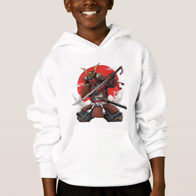 "Bushido-andan" Hoodie T Shirt (Framsida)