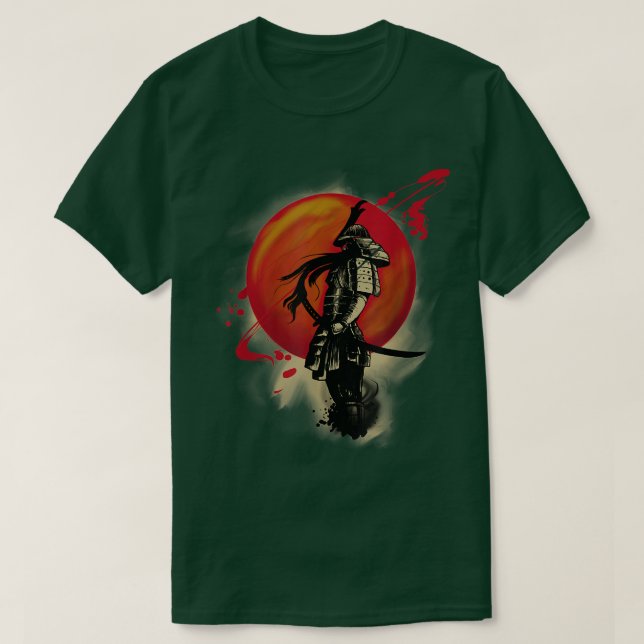 Bushido Code Samurai Japan T-Shirt Copy Kopiera ko (Design framsida)