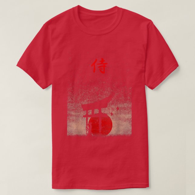 Bushido Code Samurai Japanese Warrior Kanji  T Shirt (Design framsida)