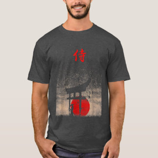 Bushido Code Samurai Japanese Warrior Kanji  T Shirt