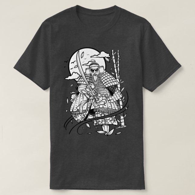 Bushido Code Samurai Katana Premium T-Shirt Copy ( (Design framsida)