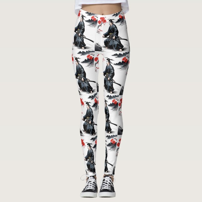 Bushido Code Samurai mästerverk Leggings (Framsida)