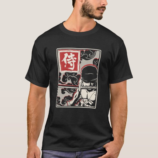 Bushido Code Samurai Pirater Anime Japanska Warrio T Shirt (Framsida)