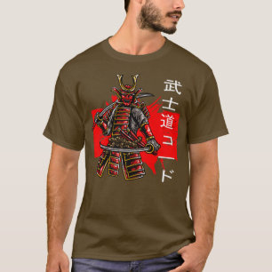 Bushido Code Warrior Samurai Japansk Bushido Kanj T Shirt