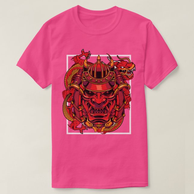 Bushido Fläkt Samurai Calligraphy Japansk Vintage  T Shirt (Design framsida)