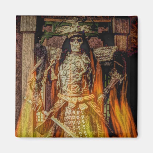 Bushido Japansk samurai armor samurai Magnet (Framsidan)