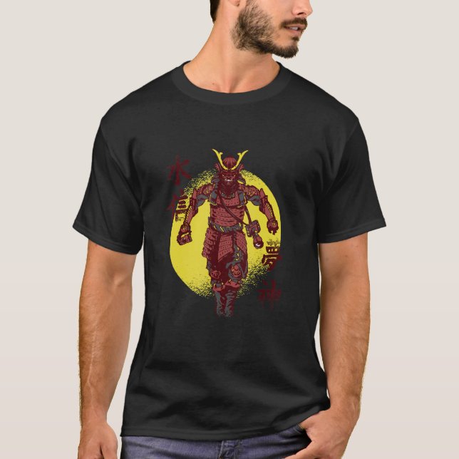 Bushido Japanska Samurai Warrior Photographer T Shirt (Framsida)