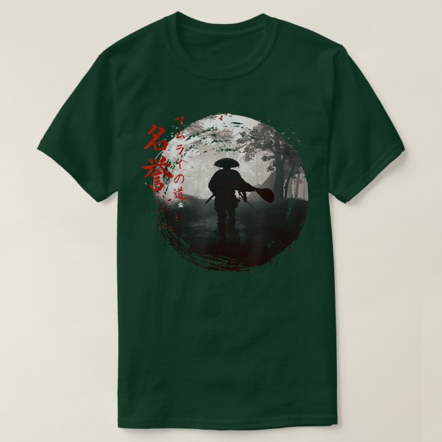 Bushido Oni Warrior Aesthetic japGhost Samur T Shirt (Design framsida)