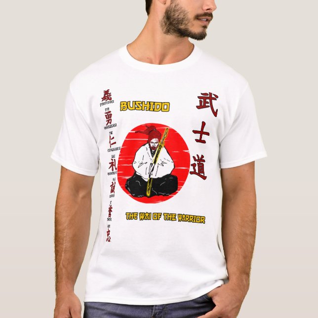 Bushido Playera básica para hombre T Shirt (Framsida)