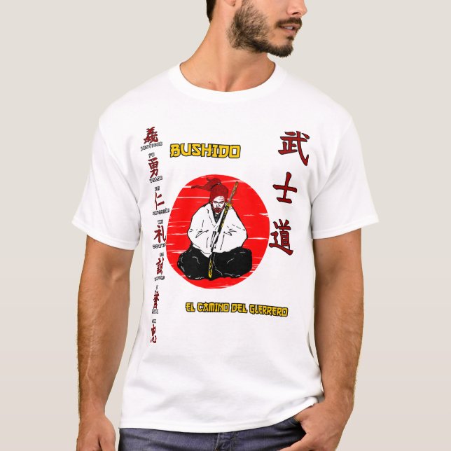 Bushido Playera básica para hombre T Shirt (Framsida)